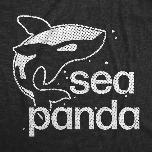 Womens Sea Panda T Shirt Funny Cute Orca Killer Whale Lovers Tee For Ladies