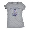 Womens Seas And Greetings T Shirt Funny Xmas Lights Sailing Anchor Joke Tee For Ladies
