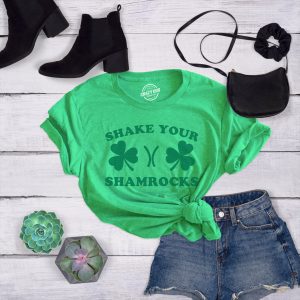 Womens Shake Your Shamrocks T Shirt Funny Saint Patricks Day Boobs St Patty Tee 2 Womens Shake Your Shamrocks T Shirt Funny Saint Patricks Day Boobs St Patty Tee 3