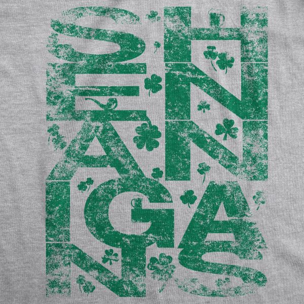 Womens Shenanigans Clover Funny Irish Saint Patricks Day Shamrock Pattys T Shirt