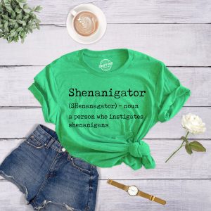 Womens Shenanigator Tshirt Funny St Patricks Day Party Parade Graphic Novelty Tee 3