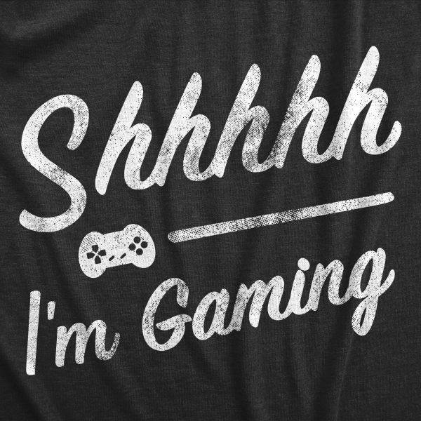 Womens Shhhh Im Gaming T Shirt Funny Video Gamer Quiet Tee For Ladies