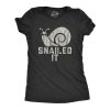 Womens Snailed It Shirt Funny Nailed It Snail Pun Sunglasses Sarcastic Novelty Tee