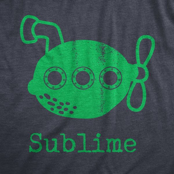 Womens Sublime T Shirt Funny Underwater Lime Submarine Joke Tee For Ladies