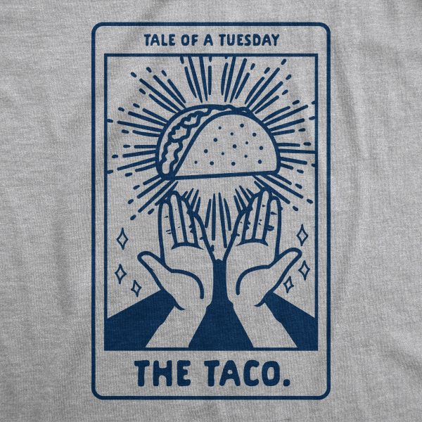 Womens Tale Of A Tuesday Taco Tshirt Funny Taco Tuesday Tarot Card Graphic Tee