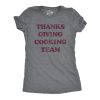 Womens Thanksgiving Cooking Team Tshirt Funny Turkey Day Dinner Chef Graphic Tee
