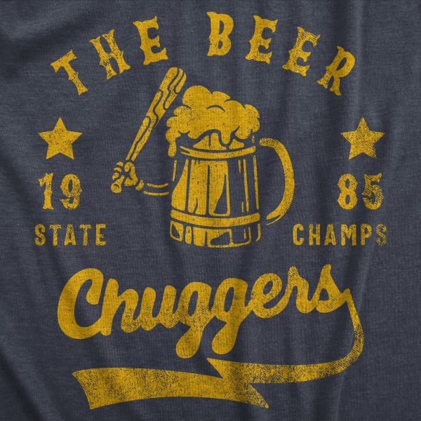 Womens The Beer Chuggers T Shirt Funny State Champs Baseball Team Drinking Lovers Tee For Ladies