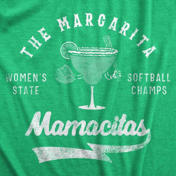 Womens The Margarita Mamacitas T Shirt Funny Drinking Lovers Softball Team Champions Tee For Ladies