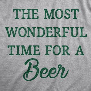 Womens The Most Wonderful Time For A Beer T Shirt Funny Xmas Drinking Ale Lovers Tee For Ladies Womens The Most Wonderful Time For A Beer T Shirt Funny Xmas Drinking Ale Lovers Tee For Ladies