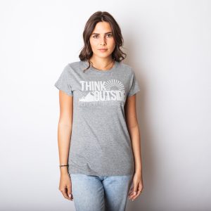 Womens Think Outside No Box Necessary Funny Cool Camping Graphic Funny T Shirt 3