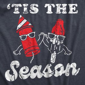 Womens Tis The Season Firecracker Popsicle T Shirt Funny Fourth Of July Party Fireworks Lovers Tee For Ladies