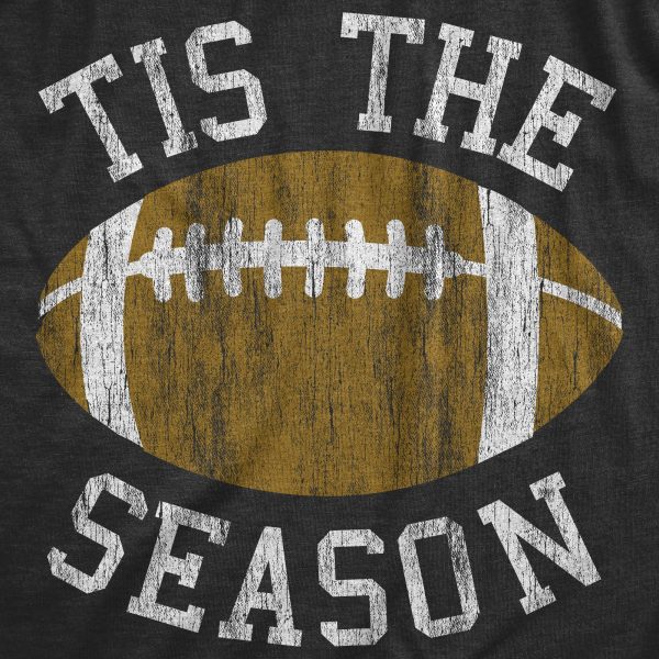 Womens Tis The Season T Shirt Funny Football Gridiron Lovers Tee For Ladies