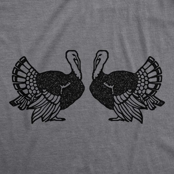 Womens Turkey Breasts Tshirt Funny Thanksgiving Bird Boobs Graphic Tee