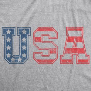 Womens USA Vintage T Shirt 4th Of July Indepence Day Tshirt Patriotic America