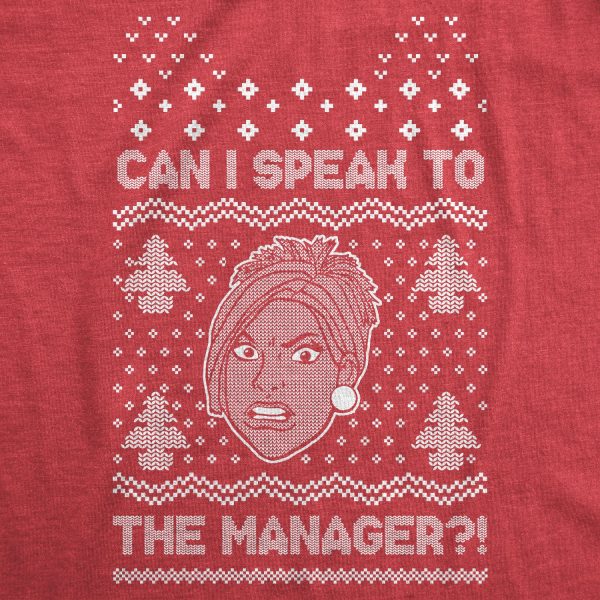 Womens Ugly Karen Sweater Tshirt Funny Can I Speak To The Manager Christmas Party Graphic Tee