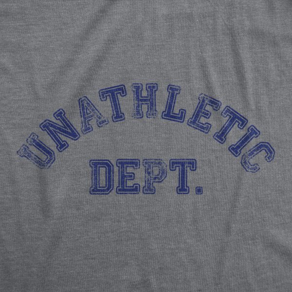 Womens Unathletic Dept T Shirt Funny Out Of Shape Unfit Joke Tee For Ladies