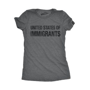 Womens United States of Immigrants Funny Citizen American T shirt 3