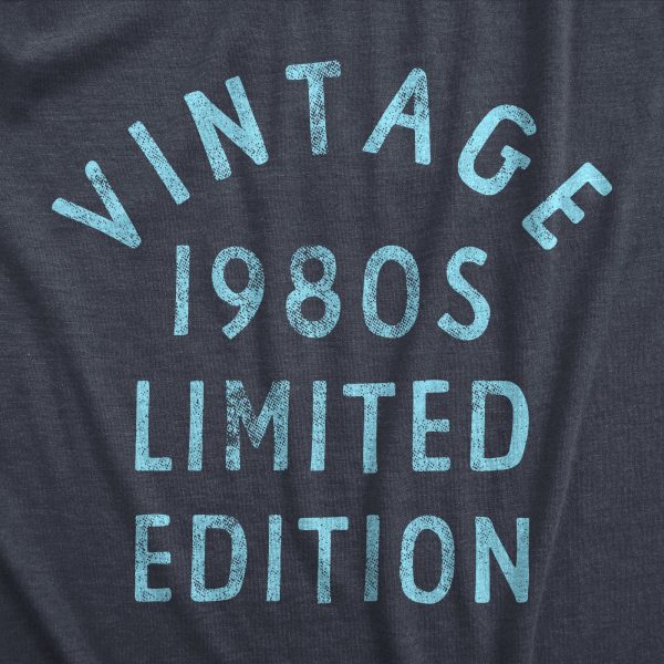 Womens Vintage 1980s Limited Edition T Shirt Funny Cool 1980 Theme Classic Tee For Ladies