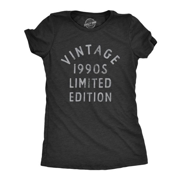 Womens Vintage 1990s Limited Edition T Shirt Funny Cool 1990 Theme Classic Tee For Ladies