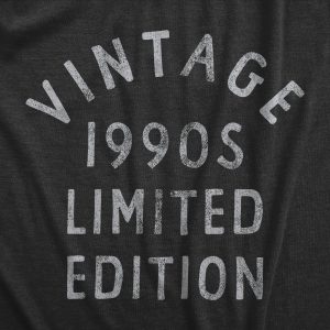 Womens Vintage 1990s Limited Edition T Shirt Funny Cool 1990 Theme Classic Tee For Ladies