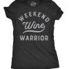Womens Weekend Warrior Wine Tshirt Funny Day Drinking Tee For Ladies