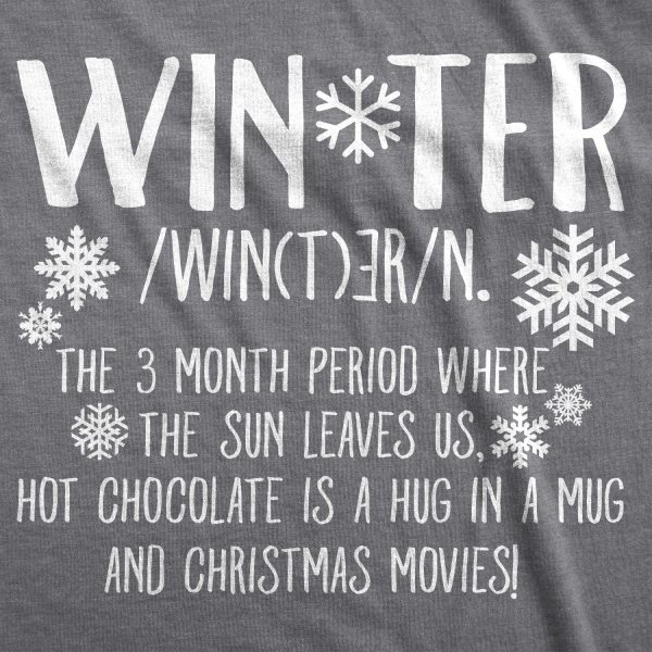 Womens Winter Definition Funny Christmas English T shirt for Ladies