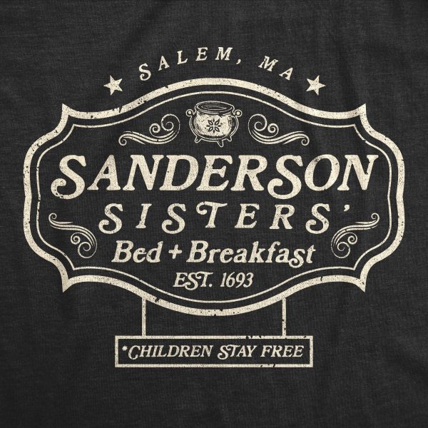 Womens Witch Sisters Bed And Breakfast Tshirt Funny Halloween Movie Graphic Tee