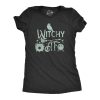 Womens Witchy AF T Shirt Funny Spooky Halloween Witch Lovers Tee For Ladies