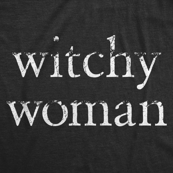 Womens Witchy Woman T Shirt Funny Halloween Witch Lovers Tee For Ladies