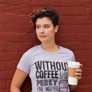 Womens Without Coffee I Wouldnt Be Funny T shirts Mocking Vintage Novelty T shirt 4
