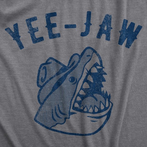 Womens Yee Jaw T Shirt Funny Southern Saying Shark Joke Tee For Ladies