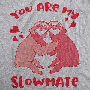 Womens You Are My Slowmate Tshirt Funny Valentines Day Sloth Tee Womens You Are My Slowmate Tshirt Funny Valentines Day Sloth Tee