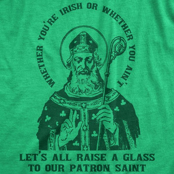 Womens You’re Irish Or Ain’t Raise A Glass Humor St Patricks Day Graphic Tee