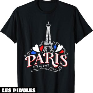 Ami Paris T-Shirt France Flag And Eiffel Tower Vintage