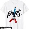 Ami Paris T-Shirt France Flag With Eiffel Tower Sketch