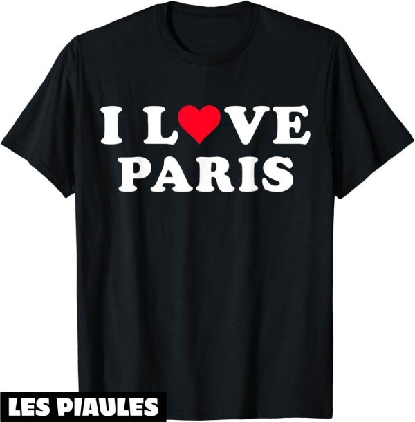 Ami Paris T-Shirt I Love Paris Tour Eiffel France Vintage