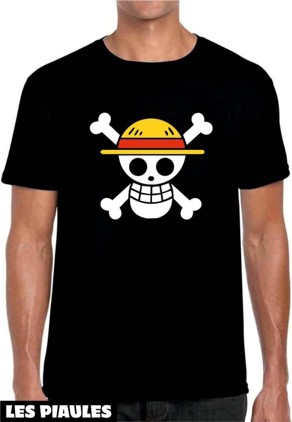 Burger King One Piece T-Shirt Logo Drapeau Jolly Roger