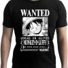 Burger King One Piece T-Shirt Wanted Luffy Anime Manga