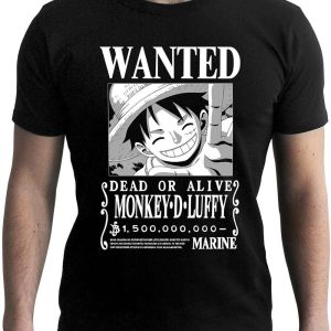Burger King One Piece T-Shirt Wanted Luffy Anime Manga