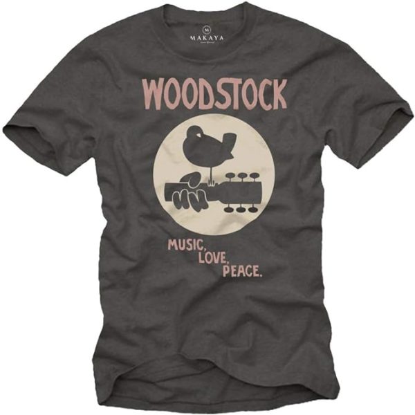 Vintage Rock Tee Shirt – Woodstock Hippie Musique Tshirt