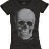 T-Shirt Tête De Mort Femme Skull
