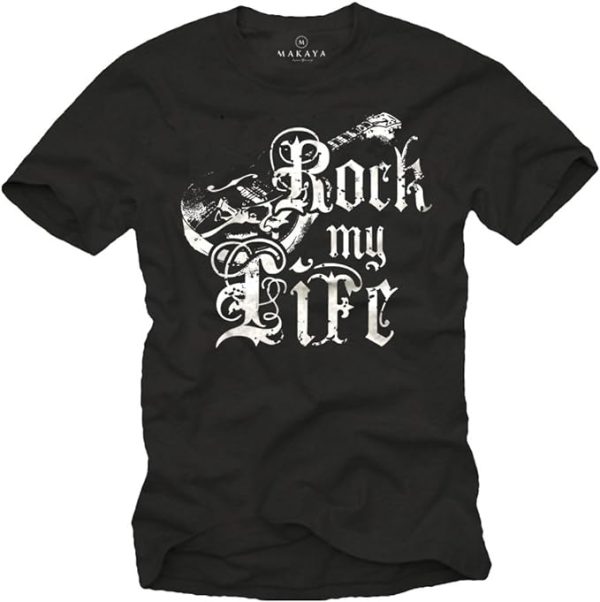 T-Shirt Guitare Homme Rock My Life Cadeau de Musique