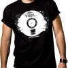 T-Shirt Homme Musique Dessin Vintage Vinyl Record