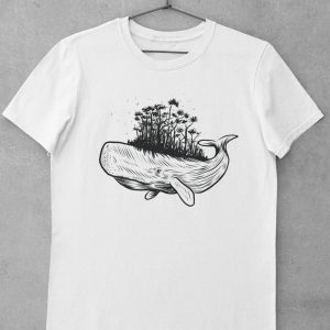 Animaux T-Shirt Baleine Avec Île Mer Nature Motif Ocean Animaux T-Shirt Baleine Avec Île Mer Nature Motif Ocean