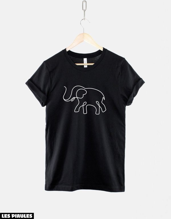 Animaux T-Shirt Beautiful Elephant Ladies Minimal