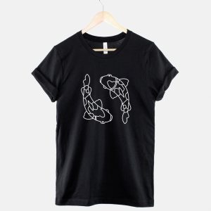Animaux T-Shirt Carpe Koi Japonaise Poisson Minimal Animaux T-Shirt Carpe Koi Japonaise Poisson Minimal