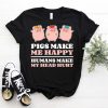 Animaux T-Shirt Cochon Amant Drole Mignon Fermier