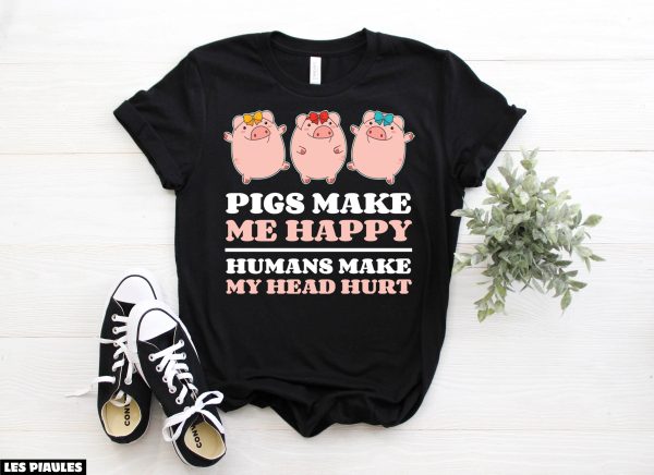 Animaux T-Shirt Cochon Amant Drole Mignon Fermier