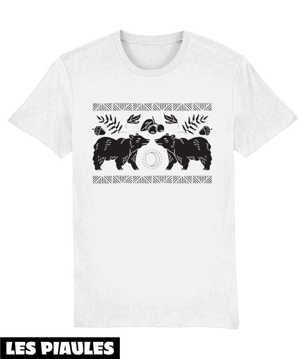 Animaux T-Shirt Cottagecore Foret Ours Faune Nature