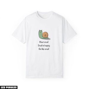 Animaux T-Shirt Happy Snail Drole Mignon Tendance Vintage Animaux T-Shirt Happy Snail Drole Mignon Tendance Vintage